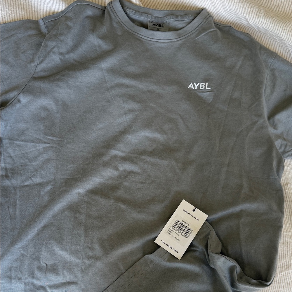 AYBL Short Sleeve Tee in Slate Gray with White Logo